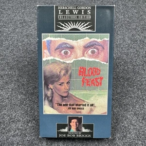 Blood Feast VHS 1963 Herschell Gordon Lewis Collector's Edition Joe Bob Briggs - Imagen 1 de 5