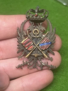 Insignia Antigua Infanteria Marina Época Monarquía Plata - Bild 1 von 2