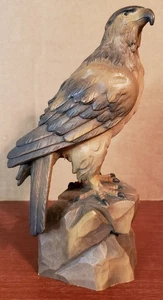 RARE ANRI ITALY CARVED WOODEN EAGLE FIGURINE SCULPTURE LIMITED EDITION - Picture 1 of 9