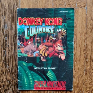 Super Nintendo SNES – Manuale istruzioni Donkey Kong Country originale (1994) - Imagen 1 de 2