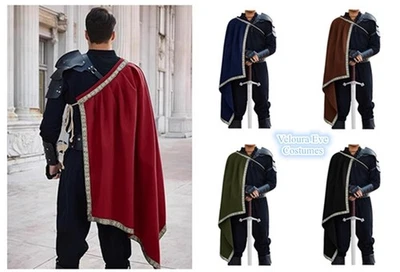 Capa de guerrero medieval capa caballero cosplay vikingo renacimiento disfraz LARP Foto 1 de 4