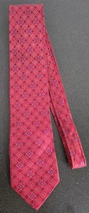 Italo Ferretti Krawatte rot Blume geometrisches abstraktes Muster 100 % Seide silvi - Bild 1 von 4