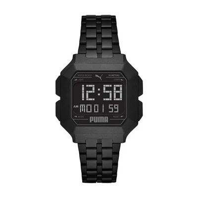 Wristwatch PUMA REMIX P5053 Stainless Steel Black Digital Chrono Dual Time - Image 1 of 3