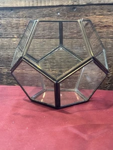 Terrarium Hexagon Vintage Glass Geometric Dome - Picture 1 of 7