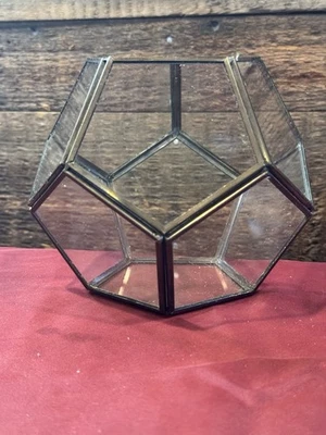 Terrarium Hexagon Vintage Glass Geometric Dome - Image 1 of 4