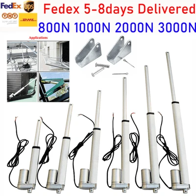 Electric Linear Actuator 800N 3000N DC 12V 50-1000mm Stroke Fast Speed 5-20mm/s - Image 1 of 4