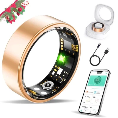 Smart Ring Health Tracker, Fitness Sleep and Heart Rate Monitor Smart Ring, W... - Bild 1 von 4
