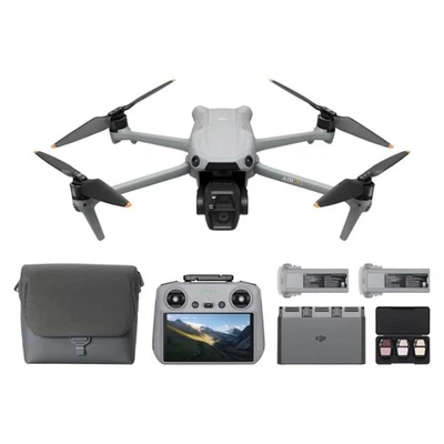 DJI Air 3S Fly More Combo Camera Drone RC 2 Controller 3 Batteries Japan #N946 - Image 1 of 4