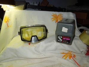 SCUBAPRO Tri-Vent Diving Snorkel Mask Goggles Frameless Black/Clear - Picture 1 of 14