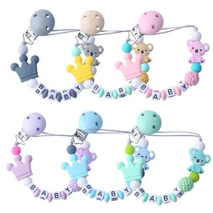 Pacifier Clip Cute Silicone Baby Dummy Soother Pacifier Clip Holder Chain Gift - Picture 1 of 18