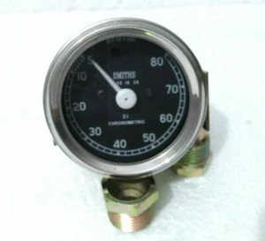 Smiths Tachometer 60 mm fitment M12x1 thread Replica 2:1 Anti Clock 8000 rpm - Imagen 1 de 3