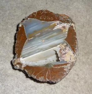 Large Polished Richardson Ranch Oregon geode Thunder Egg part hollow - Picture 1 of 4