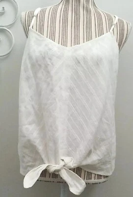 Camiseta sin mangas de algodón para mujer con tirantes de espagueti y corbata cintura camisola XXL Foto 1 de 4