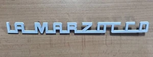 La Marzocco Linea PB Genuine Back Panel Metal Logo Badge White (D.4.031) - Picture 1 of 5