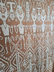 RARE Textile - Borneo HEADHUNTERS CEREMONIAL IKAT - Pua Kumbu Iban, Vintage - Picture 1 of 9