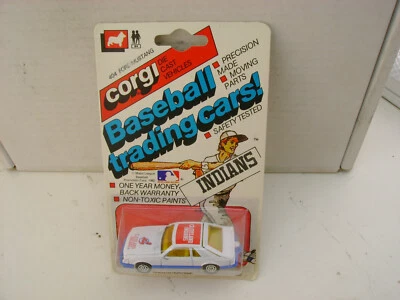 1982 CORGI METTOY #404 FORD MUSTANG COBRA CLEVELAND INDIANS BASEBALL TRADING CAR - Image 1 of 3