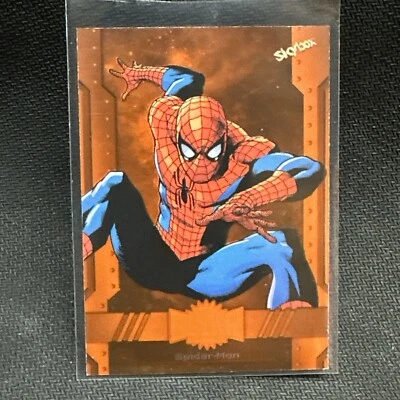 Skybox Marvel Metal Universe Avengers SpiderMan Orange FX #/25 2023/2024 Foto 1 de 2