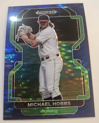 2022 Prizm Draft Picks Baseball  Michael Hobbs Blue Pulsar Prizm Prospect #6/9 - Image 1 of 2