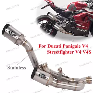 For Ducati Panigale Streetfighter V4 V4S Motorcycle Exhaust Stainless Slip On - Foto 1 di 5