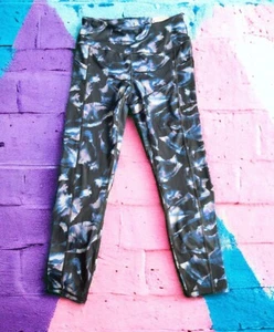 NWT Gaiam Women's Yoga Gym Leggings Blue Purple Side Pockets Size M New - Picture 1 of 6