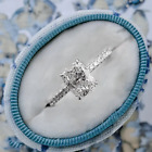 Diamond Wedding Ring Cushion 1.90 Carat Igi Gia Lab Created 18K White Gold