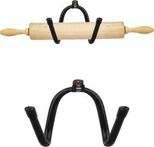 Rolling Pin Holder & Display Rack Wall Mount Organizer Rustic Kitchen - Picture 1 of 6