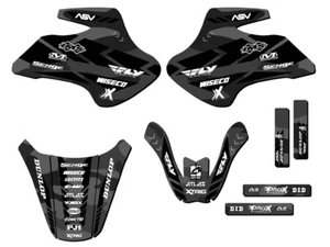 All Years KDX 50 APACHE Grey Senge Graphics Kit Compatible with Kawasaki - Picture 1 of 10