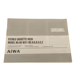 Aiwa AD-WX110 Cassette Deck Operating instructions Manual - Please See Pictures - Bild 1 von 12