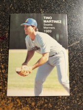 Tino Martinez Mariners 1989 Pacific Rookies Superstars RARE UNLICENSED CARD #15
