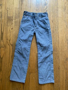 Vintage Wrangler Boy's western Corduroy Jeans Gray Size 6 Slim Made in USA - Picture 1 of 9