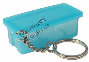 Tupperware Keychain Mini Vintage Style FridgeSmart Container in Aqua Blue New - Picture 1 of 3