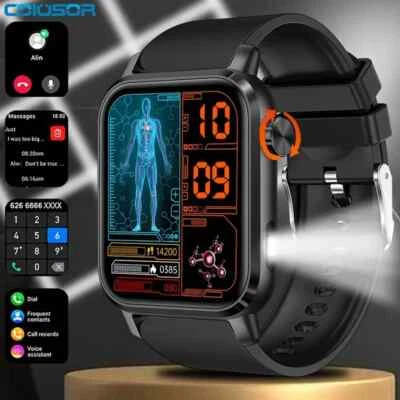 smartwatch Women/Men with inbuilt flash light Medical grade Heart Rate Blood Oxy - Image 1 of 4