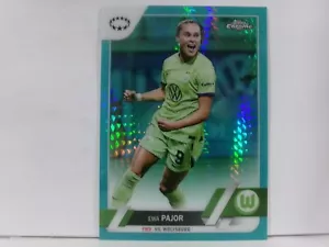 2022-23 Topps Cromo UEFA Mujer Ewa Pajor Aqua Refractor #93 VIL Wolfsburg - Imagen 1 de 2