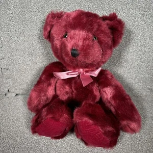 Russ Berrie And Co Inc RussPlus RHAPSODY Deep Burgundy Purple Bear Plush Animal - Picture 1 of 4
