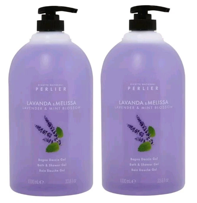 Perlier Lavender and Mint 1L 33.8  oz Bath and Shower Gel 2 Pack-NEW SEALED - Image 1 of 4