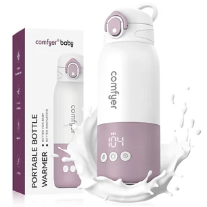 Portable Milk Warmer for Travel, Portable Bottle Warmer with Fast Heating & Long - Picture 1 of 9