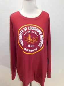 Camiseta para mujer UL Monroe Warhawks XL mangas largas, Louisiana - Imagen 1 de 1