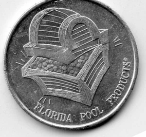 Mardi Gras Doubloon: Florida Pool Products 1971 Aluminum Type 2 - Picture 1 of 2
