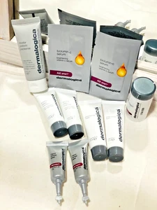 LOT/10 TRAVEL/SAMPLE DERMALOGICA /MICRFOLIANT/Rapid Reveal/ CLEANSER/Night Gel + - Picture 1 of 4