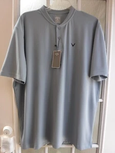 Callaway Gray Color Opti-Dri Short Sleeve Golf Shirt Men XXL ~NWT~ - Picture 1 of 9