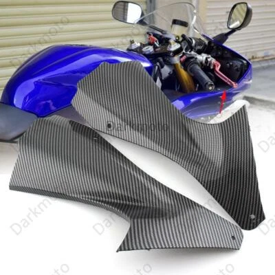Cubierta antipolvo de aire lateral carenado inserto fibra de carbono aspecto para Yamaha YZF R6 2006-2007 Foto 1 de 4