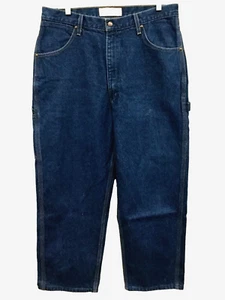 Big Mac Mens Size 36 x 30 Vintage Carpenter Jeans Med. Blue Loop & Pockets - Picture 1 of 8