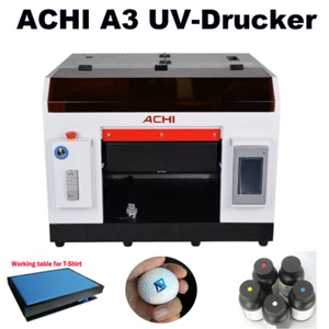 ACHI A3 UV-Drucker & Drehhalter&T-Shirt Arbeitstisch für zylindrische 3D-Prägung - Bild 1 von 9