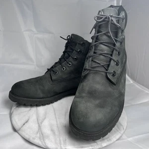 Timberland Boots Boys Junior Size 6 Premium NuBuck Leather Gree - Picture 1 of 10