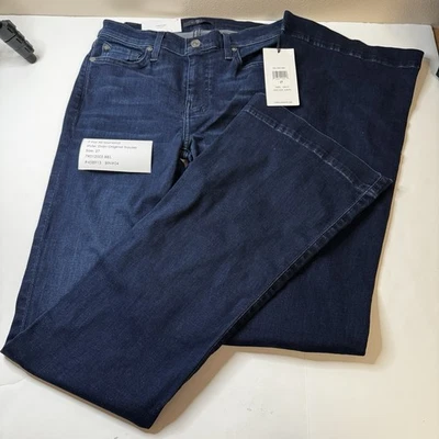 Pantalón de mezclilla 7 For All Mankind Dojo acampanado BBS Denim 27 x 34 nuevo con etiquetas Bin4 #458913 Foto 1 de 4