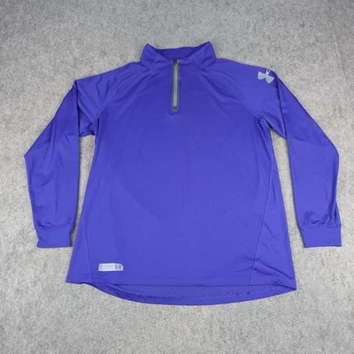 Under Armour Pullover Mens 3XL Blue ColdGear Combine Training Fitted Sweater Top - Image 1 of 4