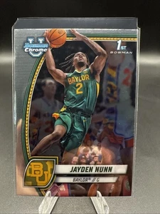 2024-25 Bowman Chrome University 30 Jayden Nunn, Baylor - Imagen 1 de 2