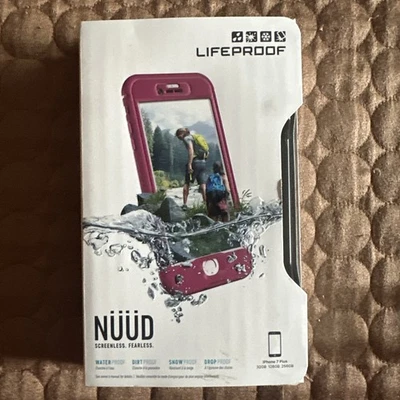 LifeProof Nuud Series Waterproof Case iPhone 7 Plus New In Box Pink Color - Image 1 of 4