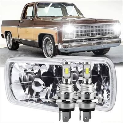 7x6" 5X7 Led Headlight Hi-Lo For Chevy C1500 C2500 1980-86 C10 C20 C30 Pickup A+ - Image 1 of 4
