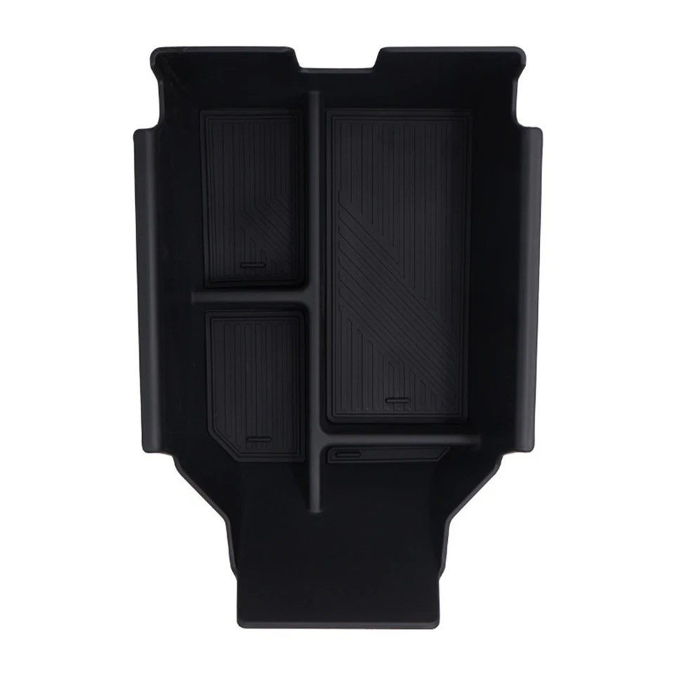 Black ABS Central Armrest Storage Box Organizer Tray for BMW X3 2025 LHD - Image 1 of 4